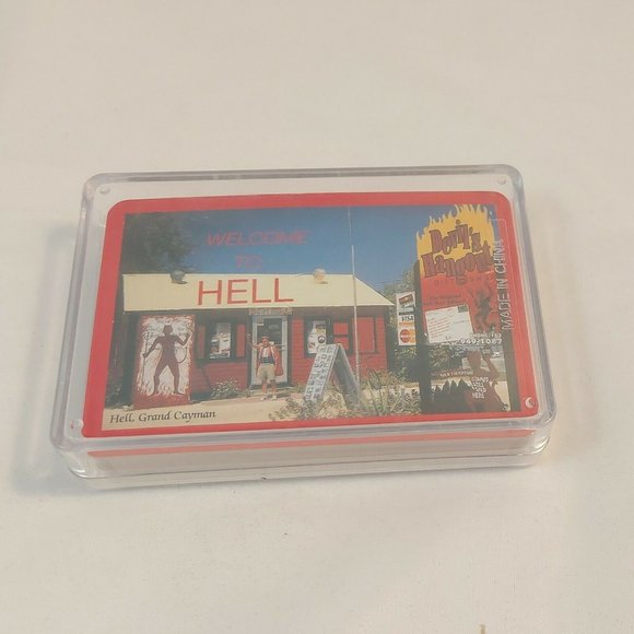 Welcome To Hell Grand Cayman Devil's Hangout Playing Cards Poker Card Games NIB - Picture 3 of 6